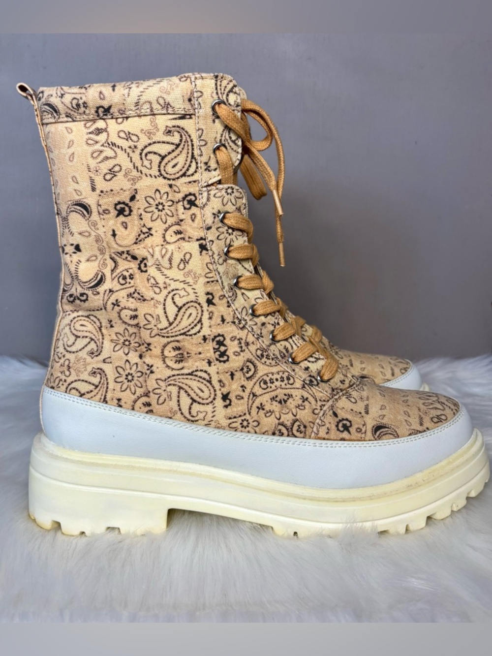 FREE PEOPLE Canvas Hiker Lug Boot - Picture 2 of 9